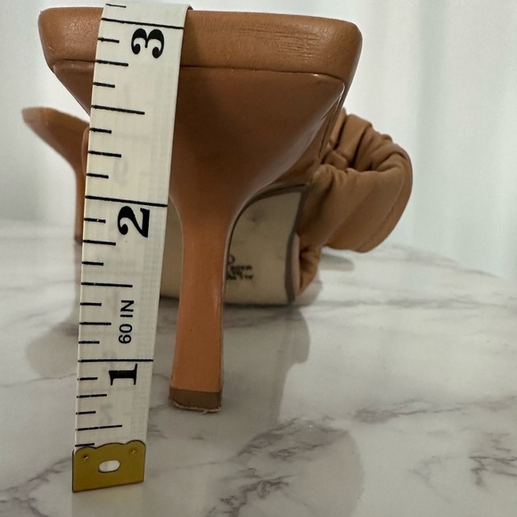 Shein Faux Leather Ruched Open Toe Stiletto Heels (SH86) - Picture 9 of 10